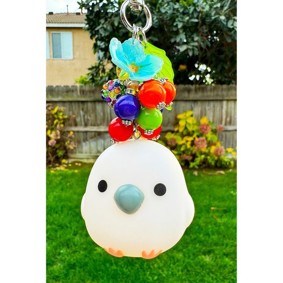 Amuse Kotori Tai Tropical Cockatoo Parrot Keychain Purse Charm - Picture 1 of 11